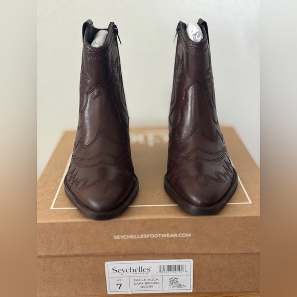 Seychelles Eagle Rock Brown Leather Western Boots Size 7 NEW IN BOX - Picture 5 of 9
